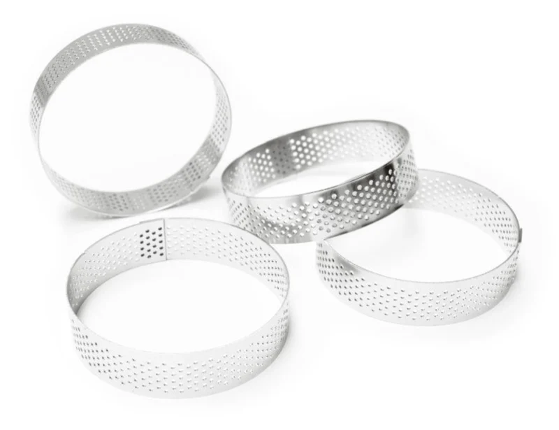 4er Set Tortenringe perforiert rund 8cm