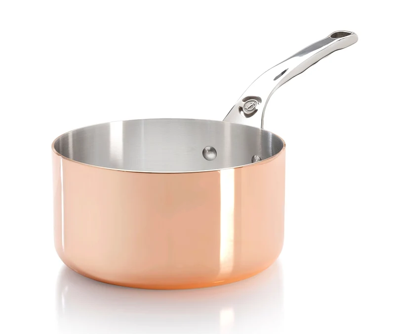 PRIMA MATERA Stielkasserolle Kupfer-Edelstahl Ø14cm, Induk.