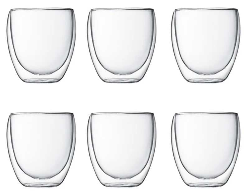 BODUM Trinkglas Pavina doppelwandig 6 Stück 0.25 l