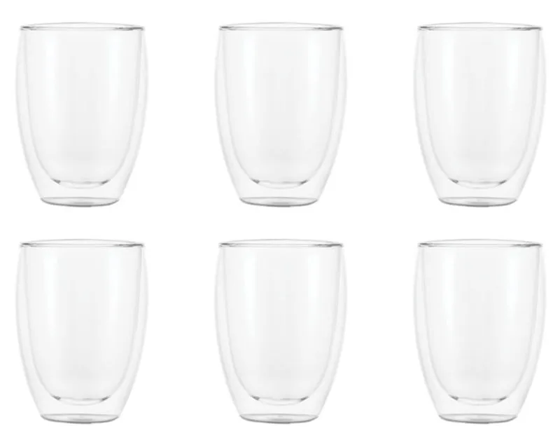 BODUM Trinkglas Pavina doppelwandig 6 Stück 0.35 l