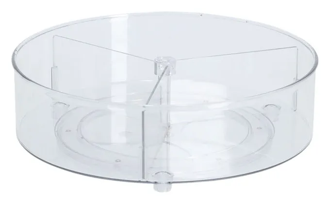 ZELLER Dreh-Organizer mit 3 Fächern transparent ø 27x8.5 cm