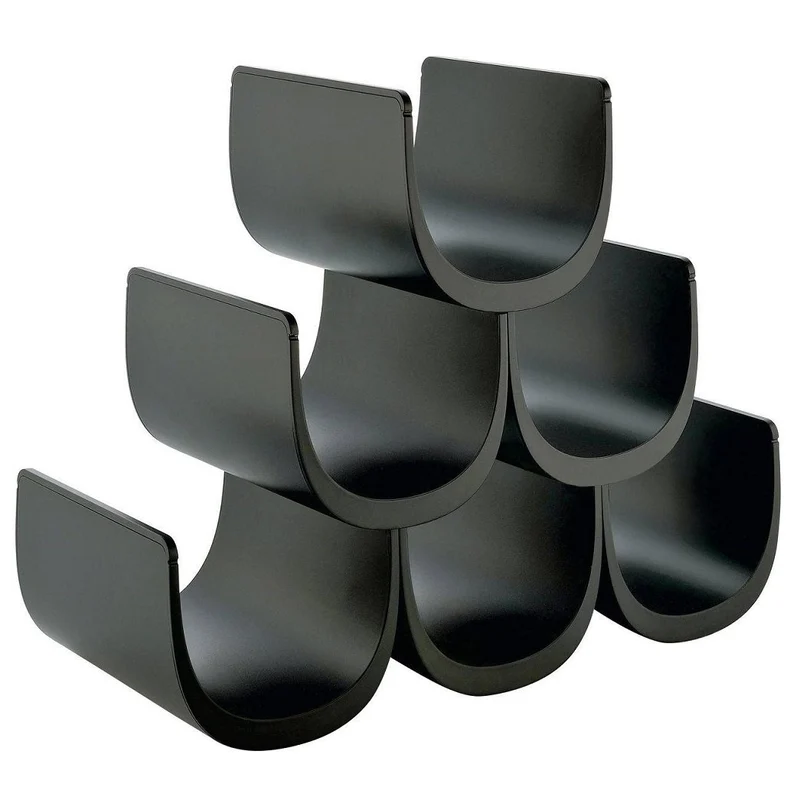 Alessi Noè GIA13 B - Portabottiglie di Design in Resina Termoplastica, Nero