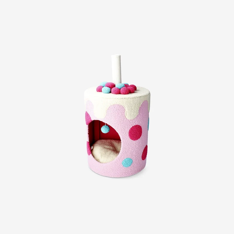 Bubble tea cat bed