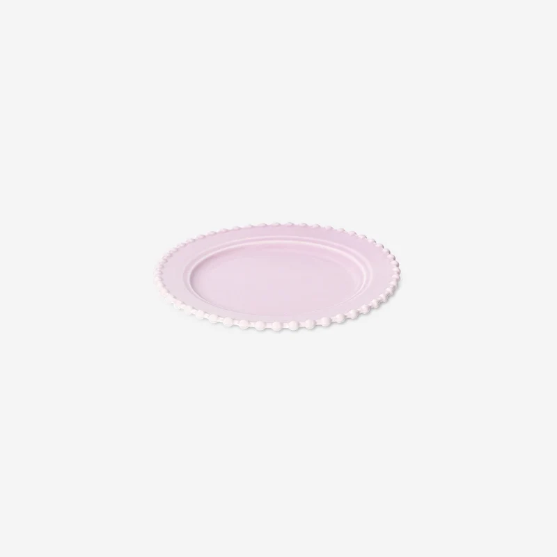 Pink plate with bubble edge