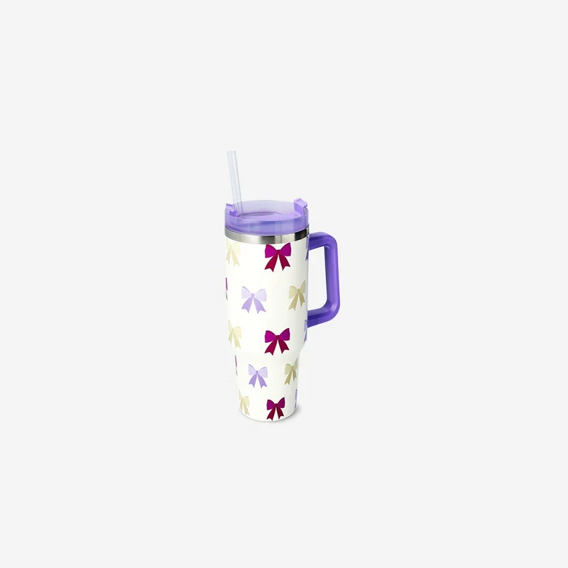 Tumbler with bow print