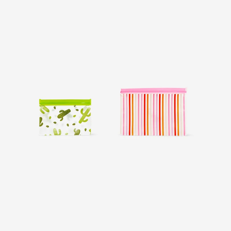Grip seal bags with fun prints - 2 pcs